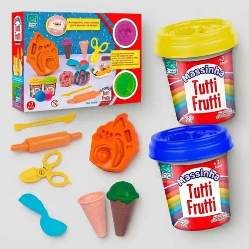 Kit Massinha Modelar Doceria Tutti Frutti Super Toys Acessórios