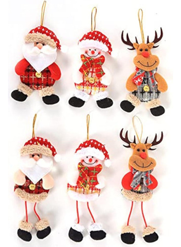 6 Colgante Decorativo For El Árbol Navidad Muñecas Pequeñas
