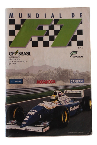 Revista Do Gp Brasil De Fórmula 1 De 1994
