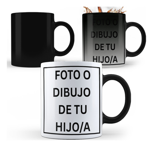 Taza Mágica Dia Del Padre Regalo Personalizado - En Caja Negro Boca