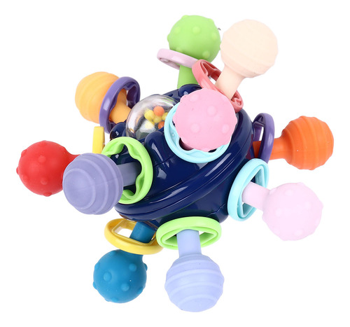 Pelota De Dentición Rattle Teether Baby, De Goma Blanda, Par