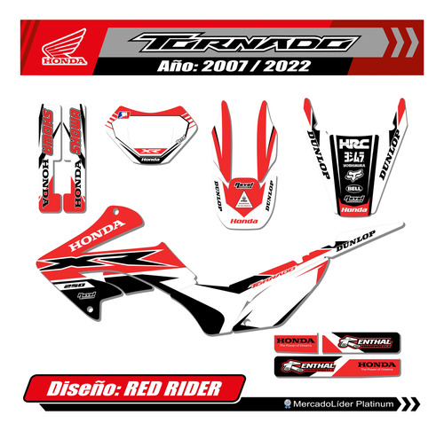 Kit Completo De Calcos - Gráfica Honda Tornado - Laminadas!