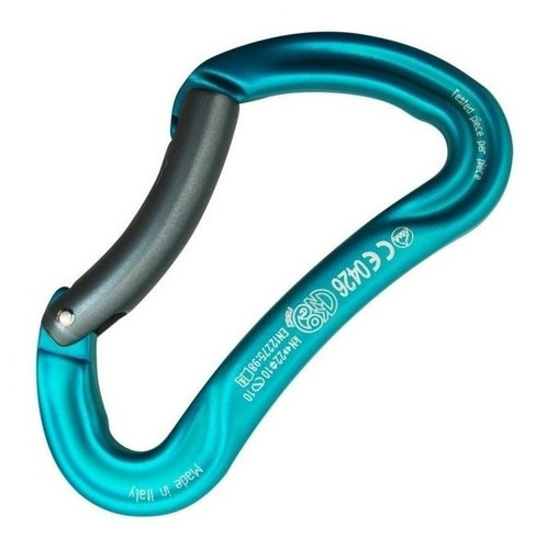 Mosquetón Escalada Homologado Leva Curva Maciza Kong Rk