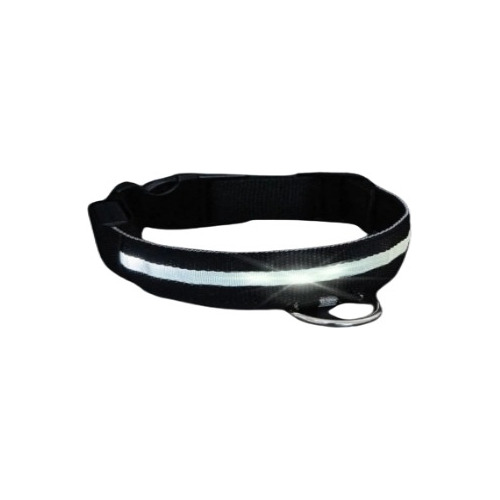 Collar Para Perro Gato Con Hebilla Luz Led Batería