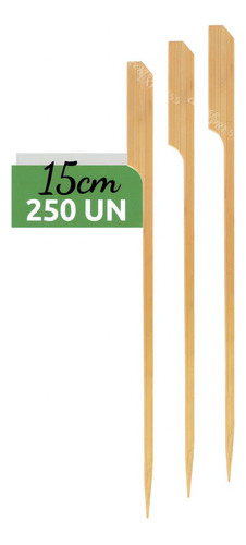Espeto De Bambú Golf Petiscos Lanches 15 Cm - 250 Unidades