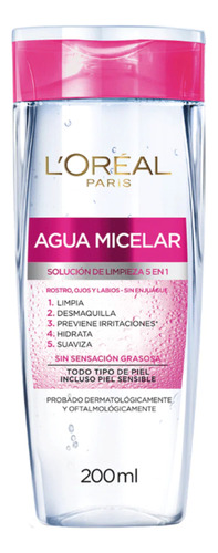 Agua Micelar 5 En 1 Hidra-total L'oréal Paris 5 200 Ml