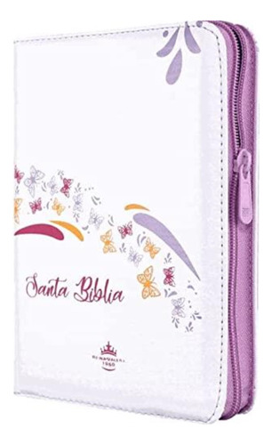 Santa Biblia Cierre Lila Con Mariposas-reina Valera 1960-