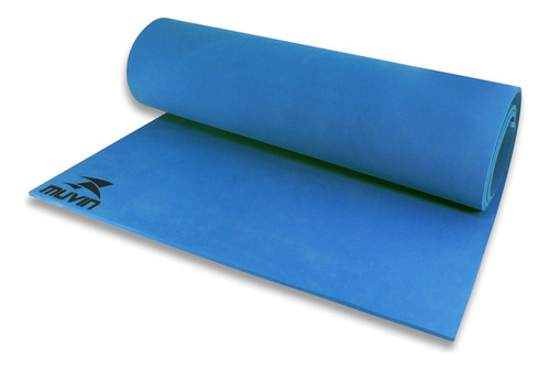 Tapete Yoga Em Eva Para Ginástica Pilates Muvin Azul Escuro