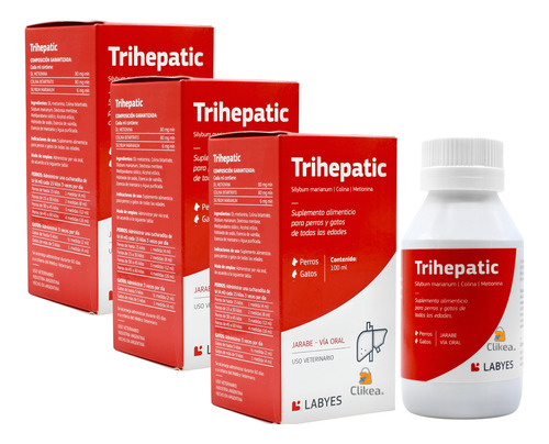 Paquete De 3 Trihepatic 100 Ml Labyes Protector Hepático