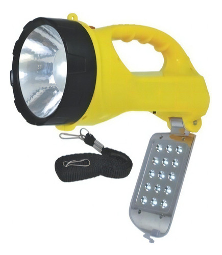 Lanterna Longo Alcance 15 Led Bivolt Recarregável Camping Cor Da Luz Amarelo