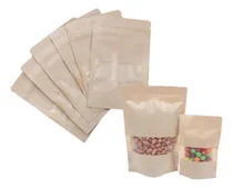 Comprar Bolsas: 400 Bolsas De Pie, Bolsas De Papel Kraft Con Ventana