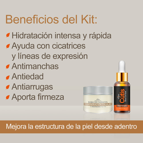 Kit Facial: 2 Crema Acido Hialurónico + 2 Serum Vitamina C