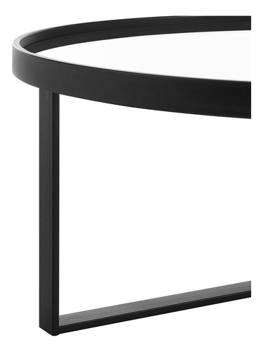 Modway Relé De Mesa De Centro De Vidrio Y Metal Redondo En