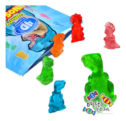 Amos Gomitas En Forma De Dinosaurio Frutales 2pack-30pzaprox