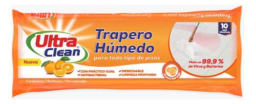 Trapero Húmedo - Ultra Clean - Aroma Naranja Color Blanco