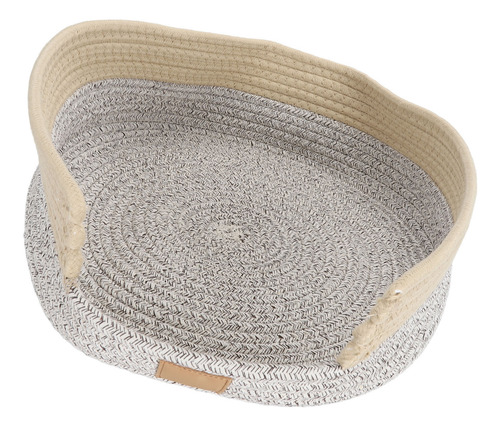 Cama Tejida Para Gatos, Redonda, De Algodón, Con Forma De Cu