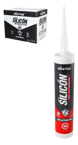 Silicon Rojo De Alta Temperatura Cartucho 280ml Weston
