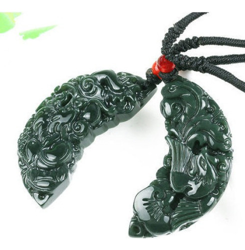 Collar De Pareja Con Colgante De Dragón Y Zafiro