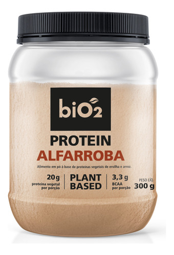 Proteína Em Pó Sabor Alfarroba Vegana Sem Lactose Bio2 300g