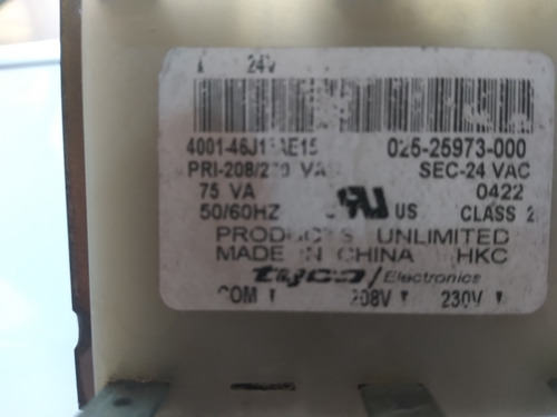 Transformador Para A/a De 3 Ton. 208/240v (Usado)