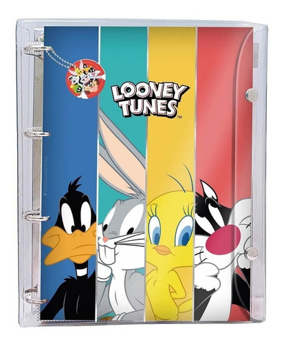 Caderno Fichário Argolado Baby Looney Tunes + 192fls + 10div
