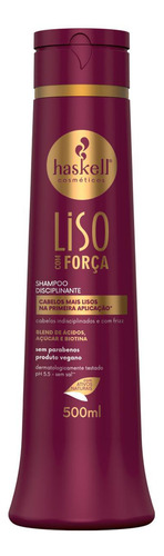 Kit Shampoo E Condicionador 500ml Haskell Liso Com Força
