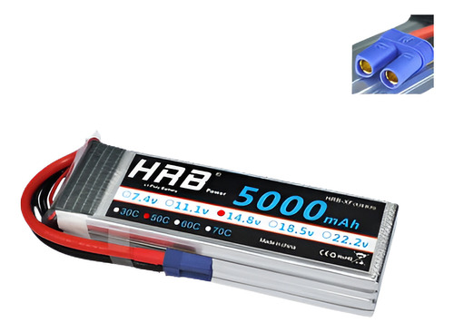 Hrb 4s 14.8v 5000mah 50c 100c Rc Lipo Batería De Ruck Buggy 