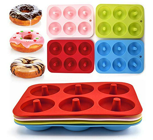 Molde Para Donuts De Silicona 6 Cavidades