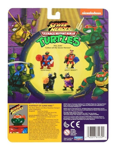Tortugas Ninja Vintage Reissue Mighty Bebop Sewer Playmates