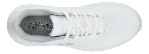 Tenis Hombre Skechers Blanco Deportivo Entrenamiento Running Escolar Agujetas Cómodo Para Caballero
