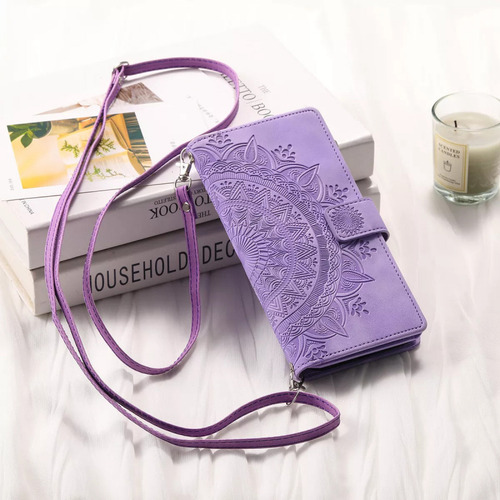Funda Tipo Cartera De Piel Con Cierre Tipo Bandolera Con Cor