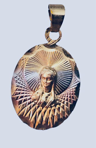 Medalla Virgen De Guadalupe En Oro Enchapado De Calidad Dije