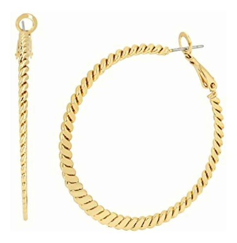 Aretes Color Oro Marca Steve Madden Tipo Arracada Twist