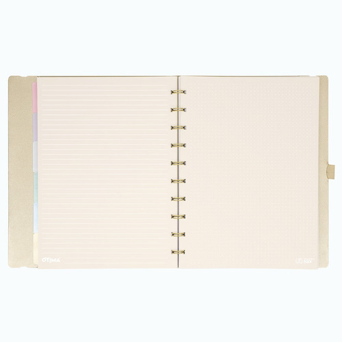 Imagem 2 de 2 de Caderno Sys Flex Coleção Metallic Dourado - Grande - Ótima