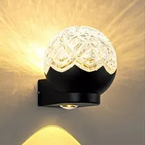 Comprar JUDENG Lámpara De Pared De Exterior Cristal Moderna Decorativa 15w Lámparas De Pared Para Exterior Y Interior Jardin Colgantes Baño Sala Arbotante Impermeable Modernas Decorativas 15w