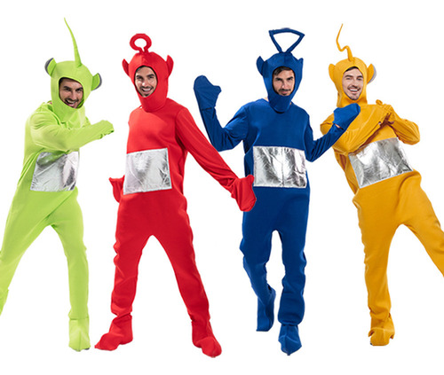 Personajes De Dibujos Animados Teletubbies Juegan Disfraces,