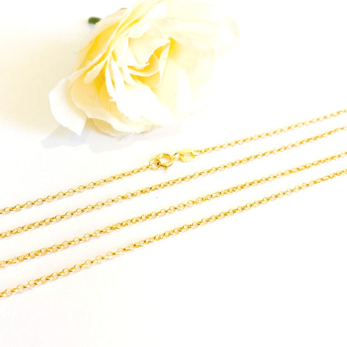 Imagem 3 de 7 de Cordão Elo Português 50 Cm Diam Corrente Ouro 18k