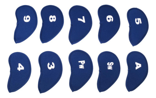 2 X 10 Piezas De Cubiertas Para Palos Para Golf Cabeza Azul