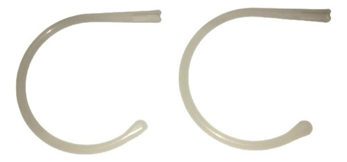 Puntas Curvas Para Anteojos Patillas Metal Armazones X 50uni Transparente