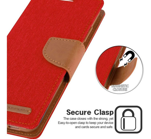 Imagen 6 de 7 de Funda Huawei Mate 20 Mercury Goospery Canvas Diary