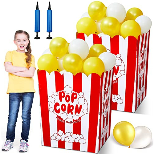 Caja De Palomitas Gigante Globos E Inflador De Globos, ...