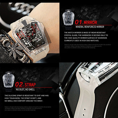 Relojes De Cuarzo Impermeables De Moda Kimsdun Para Hombre Color de la correa Negro