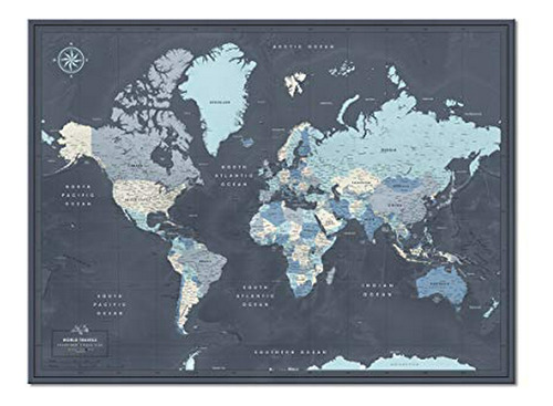 Pósteres - World Map Poster With Pins For Travel Tracking | 