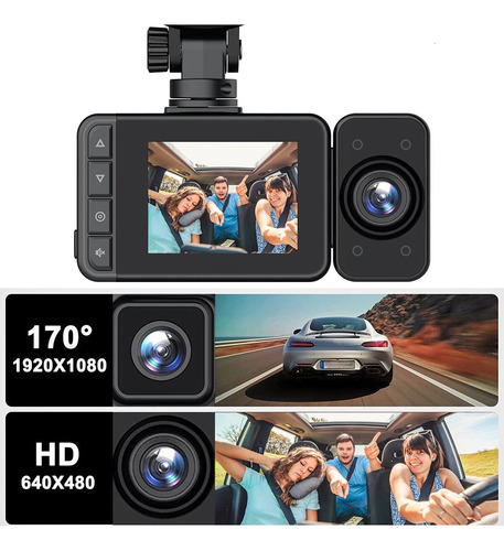 H Para Cámara De Coche De Tres Vías Con Monitoreo En Tiempo