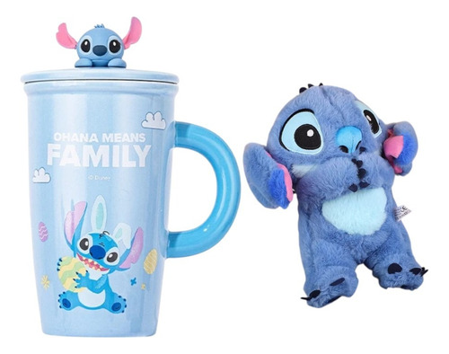 Taza De Ceramica De Stitch - Disney Kit Taza Y Peluche Para Ansiedad