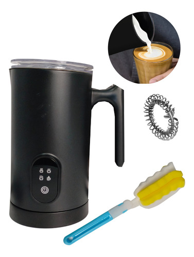 Espumador De Leche Eléctrico ShopMall 4 En 1 600 Ml Automático Café Color Negro
