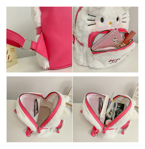 2 Piezas, Gran Capacidad Hello Kitty Plush Mochila
