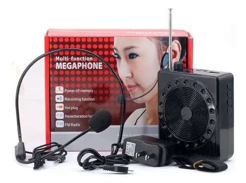 Micrófono Multi-función Megáfono Cintillo Fm Usb Portatil