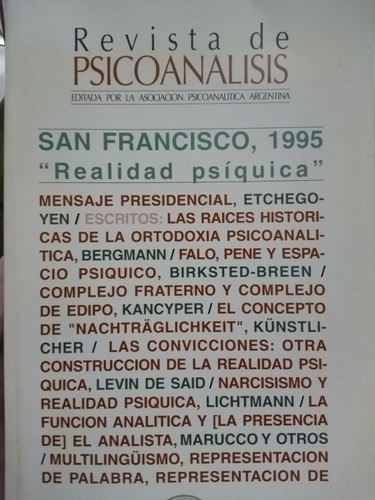 Revista De Psicoanálisis Septiembre 1995  Realidad Psíquica 