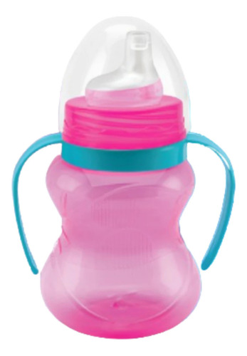 Copo Treinamento Antivazamento Com Alça - Petita - 240ml Cor Rosa Lisa